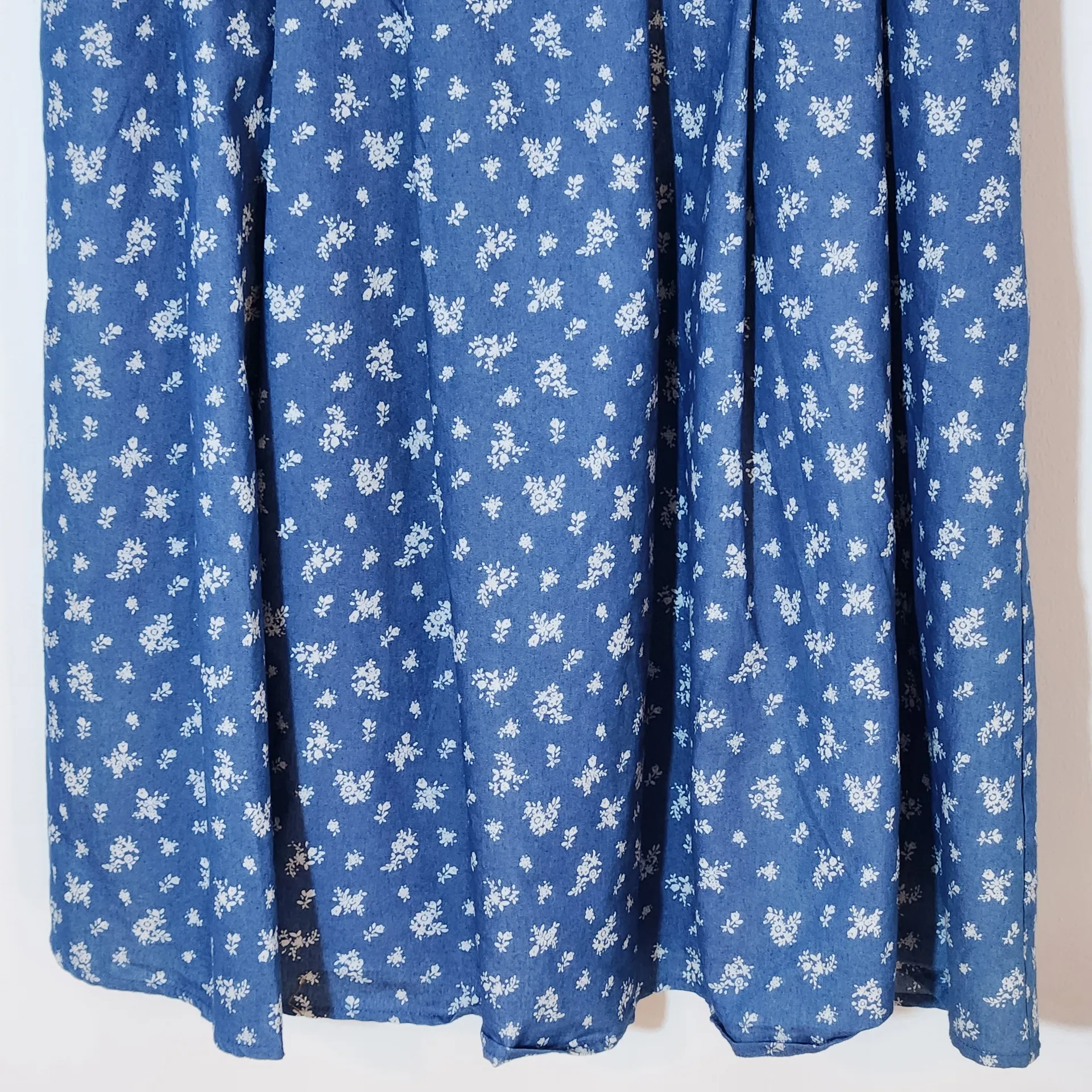 Scarlet Darkness Blue Dress with Pink Ruffle Trim Size L Size L - Image 4