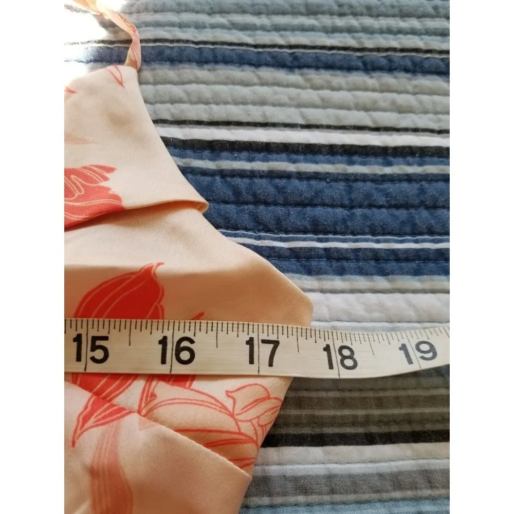 GUESS Margo Floral-Print Wrap Tie Front Dress Kula Blooms Print Orange Satin (S) - Image 8