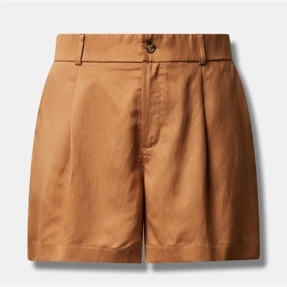 Torrid Studio Linen Tobacco Brown‎ Shorts Size 22 - Image 2