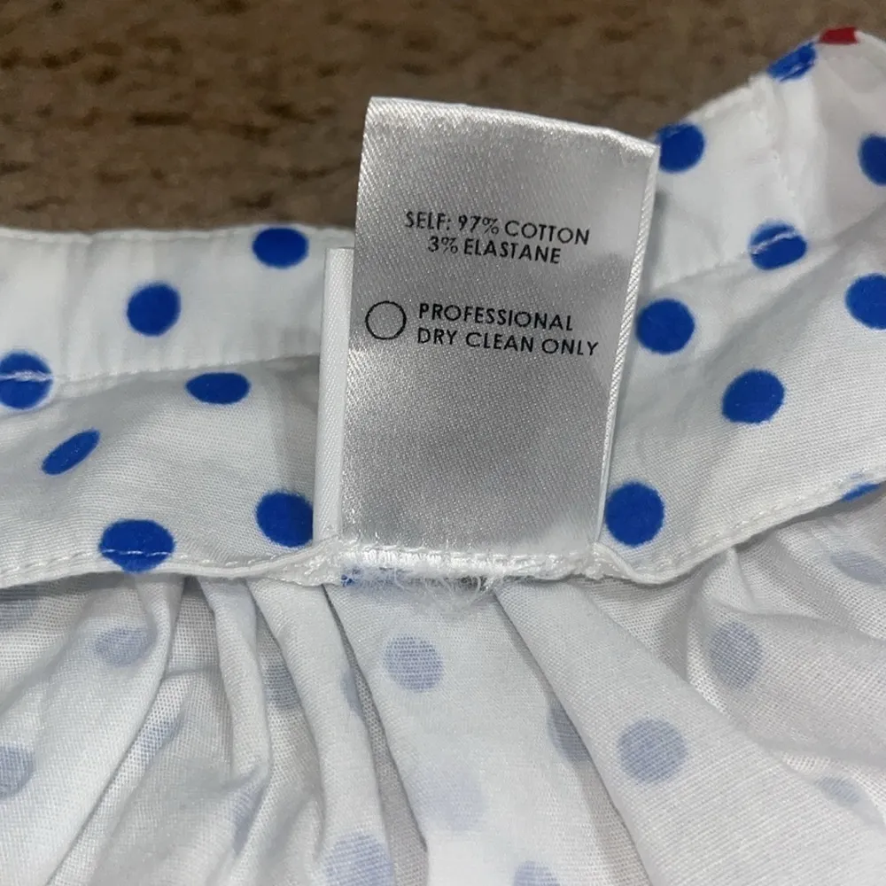 Rosie Assoulin Polka Dot Flocked Cotton Blend Poplin Halter Dress Rainbow 6 White - Image 9