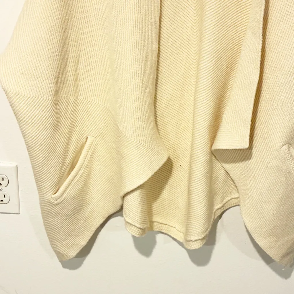 Anthropologie Akemi + Kin Oversized Asymmetical Cardigan Kimono Seater Ivory OS - Image 2