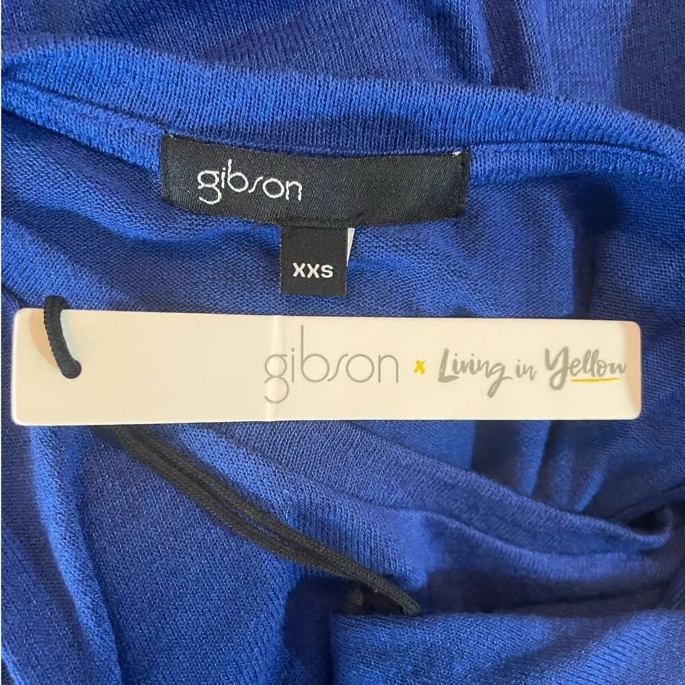 Gibson Women Top  XXS Blue Lightweight Stretch Rayon Tunic Cruisewear Resort NEW - Image 2