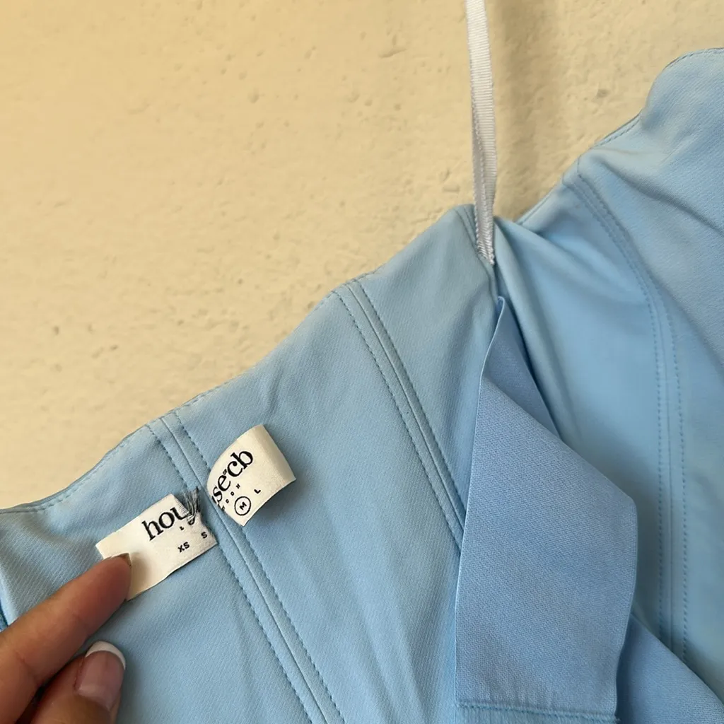 House of CB‎ Audrey Tuscan blue Strapless Midi sundress dress size M NWOT - Image 9