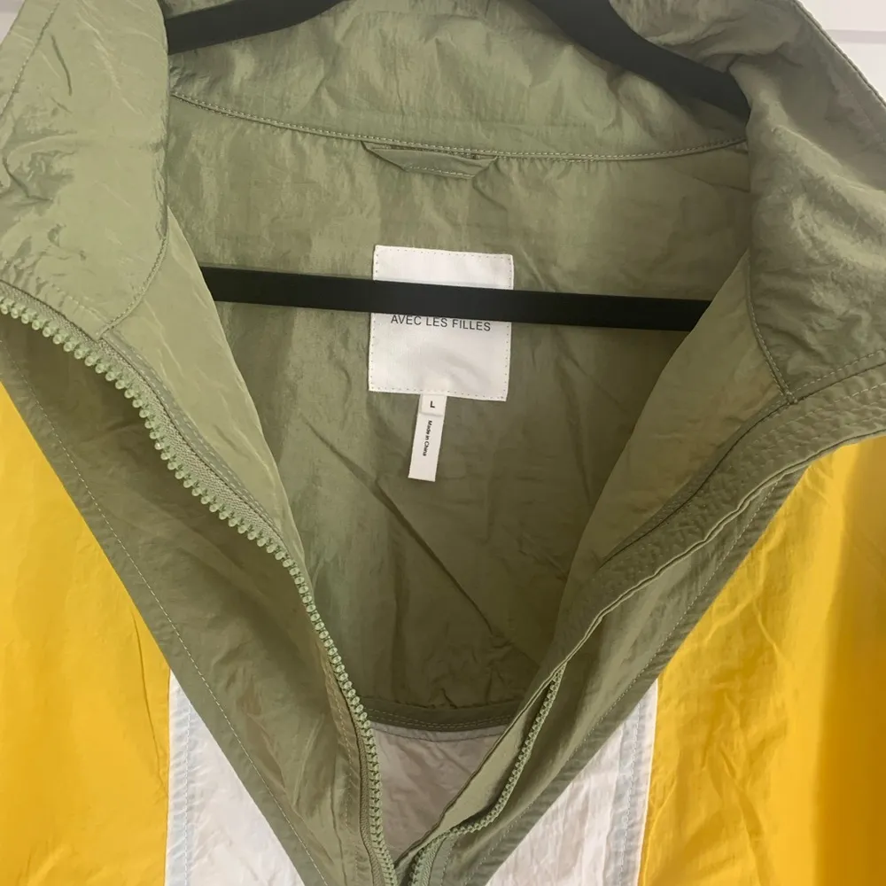 Avec Les Filles Colorblock Nylon Track Jacket - Size L - Olive Multi - NWT - Image 8