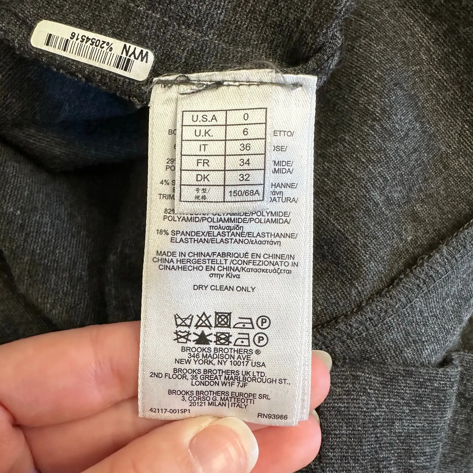 Brooks Brothers Sleeveless Sheath Dress Gray Size 0 Work Office Career Classic - Image 6