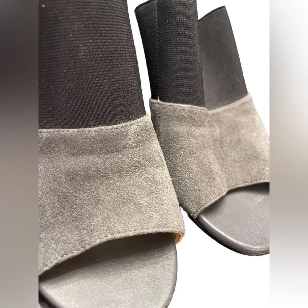 Karl Lagerfeld Shoes | Karl Lagerfeld moyen Darci Wedges 8.5 Black Gray w/flaws - Image 3