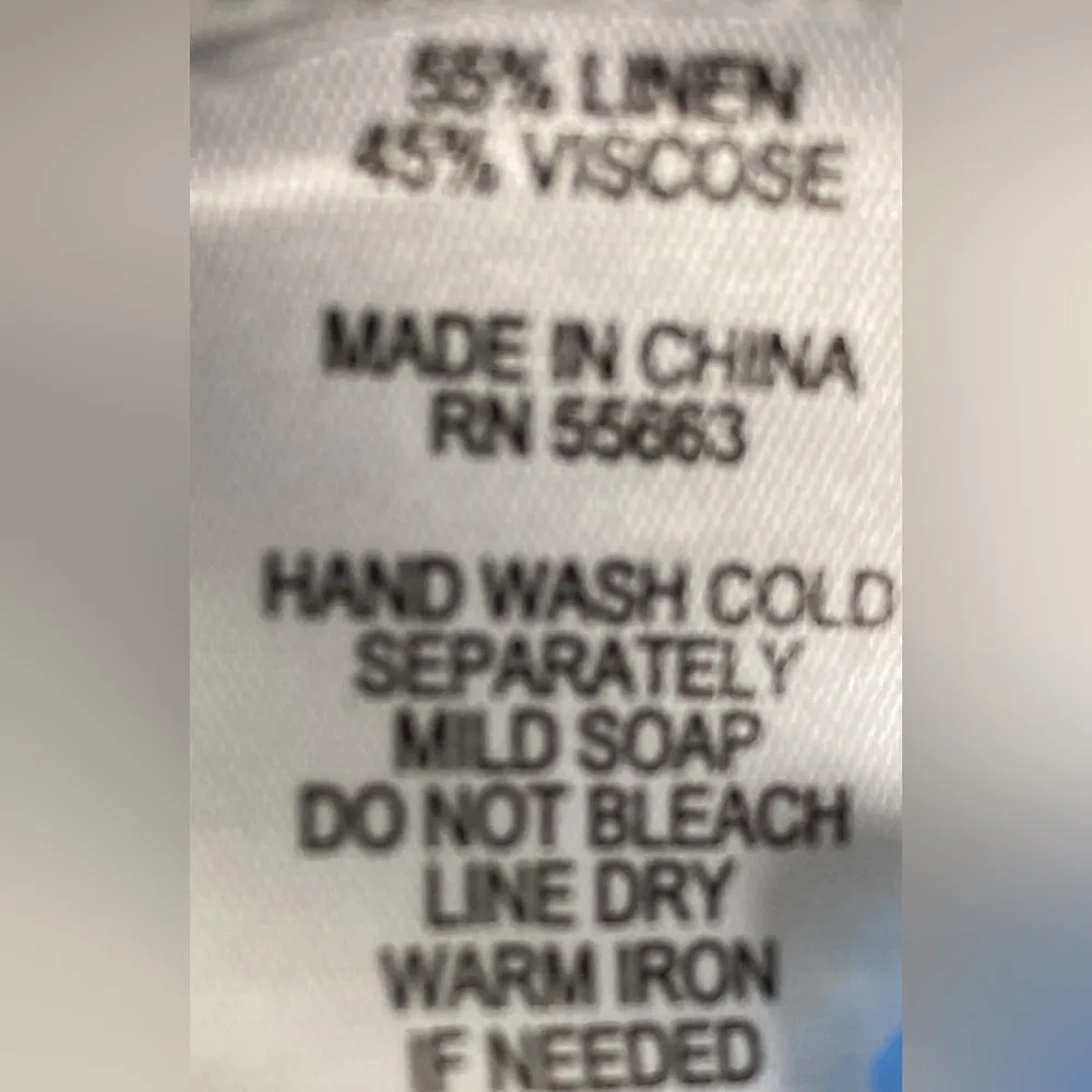 ForCynthia Linen Blend Striped Knee Length Shift Dress M - Image 11