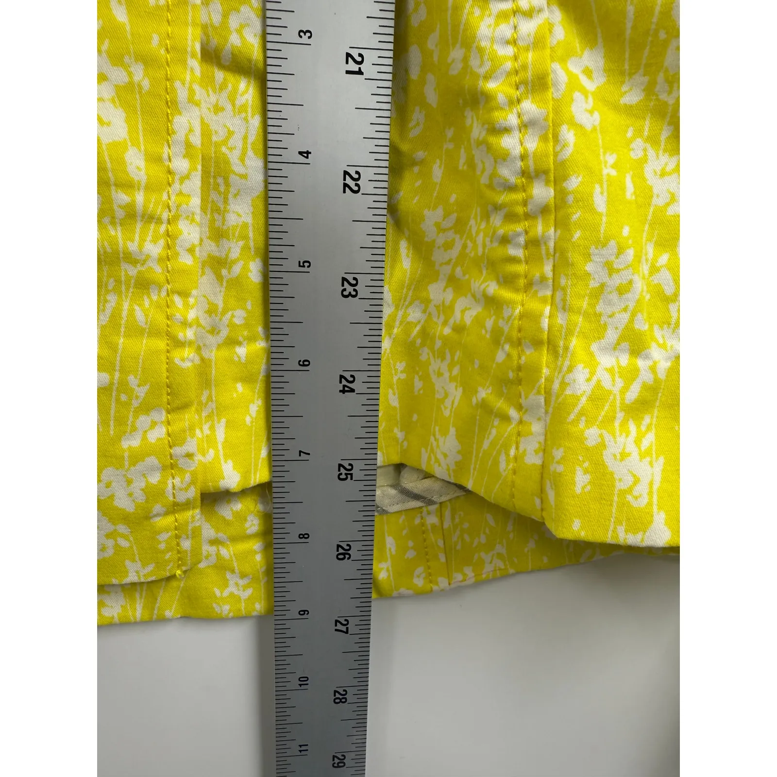 CAbi‎ Field Jacket Womens Daisy Spring Yellow Floral 5160 Pockets Size Medium - Image 10