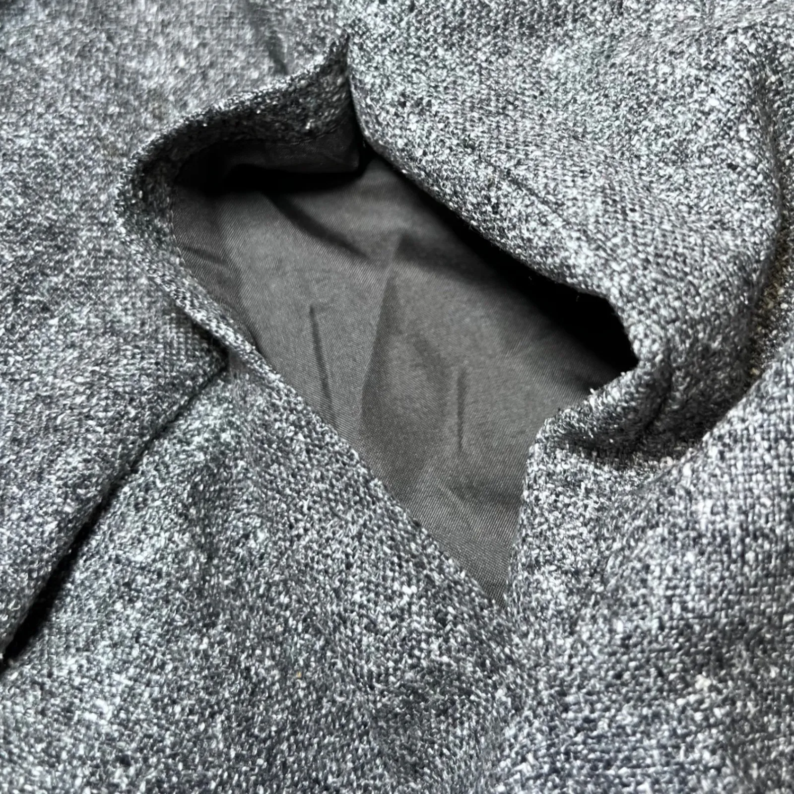 Talbots Tweed Pleated Dress Pants Womens 12 Grey Wool Silk Business Pleated - Image 12