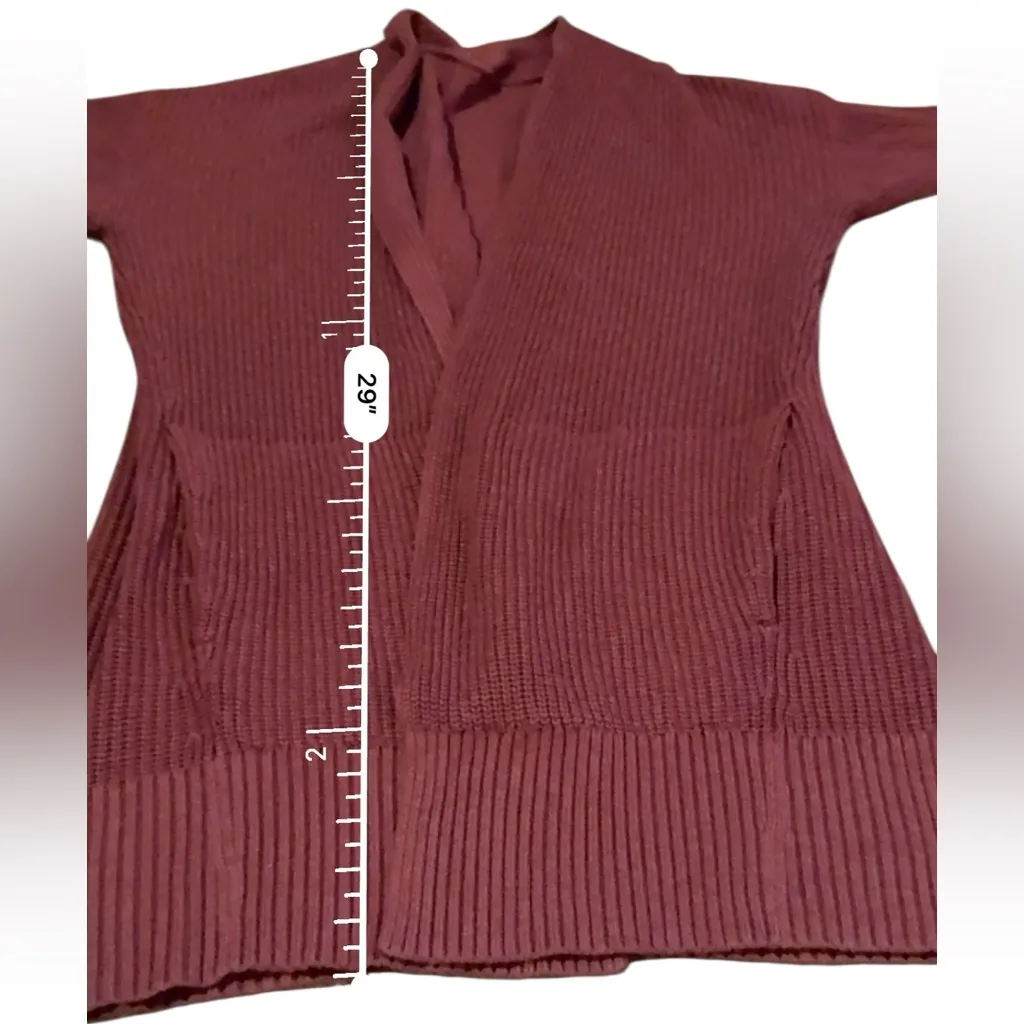 Lululemon Cashlu Sweater Wrap Cardigan in‎ Heathered Mulled Wine Sz S - Image 14