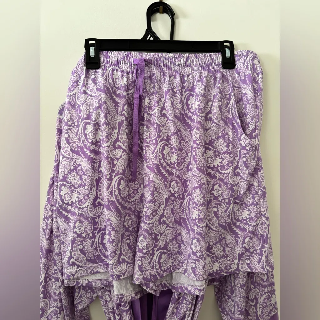 3pc Lavender Paisley Robe Set - Image 3