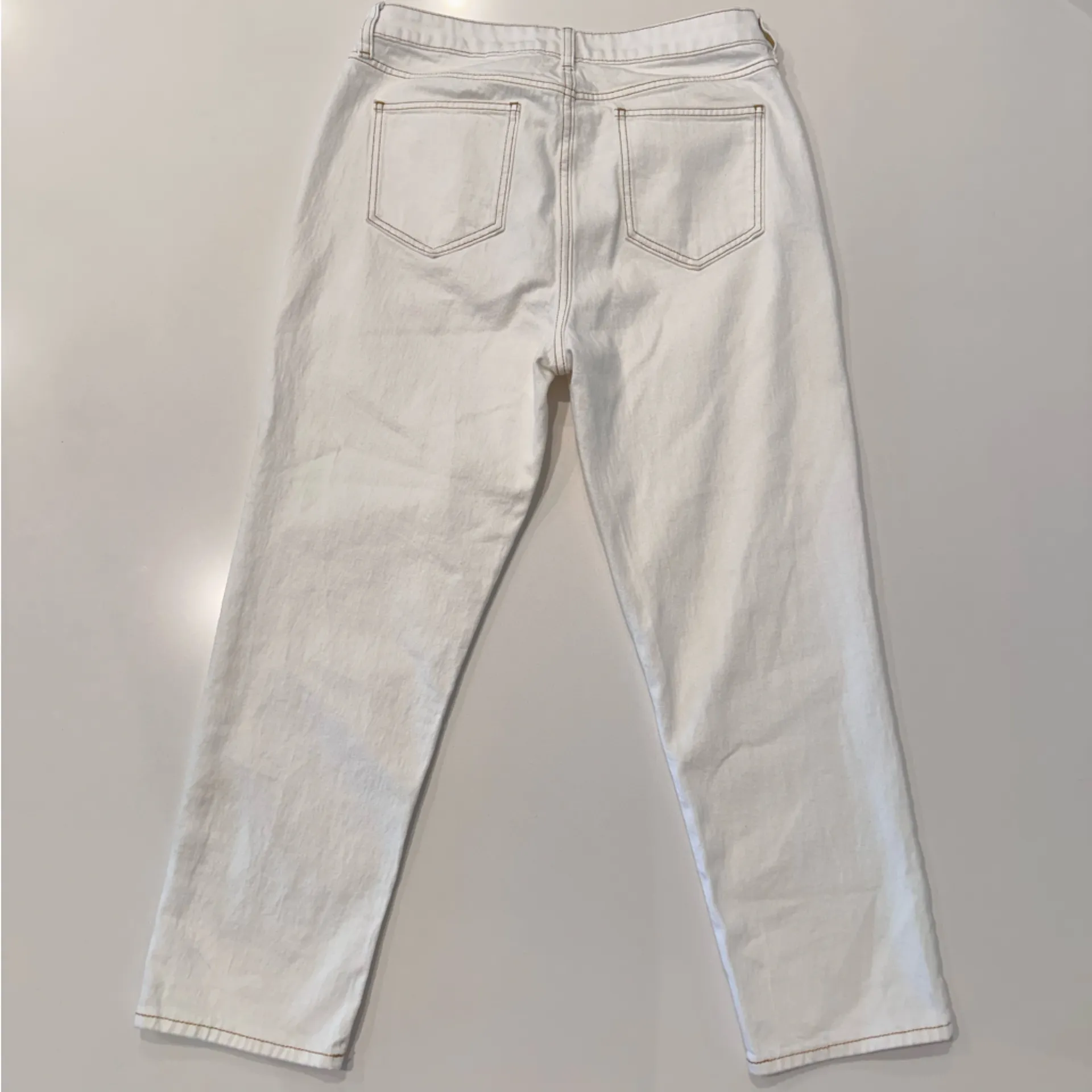 Elizabeth and James High Rise Vintage White Straight Leg Denim Jeans‎ Size 10 - Image 5