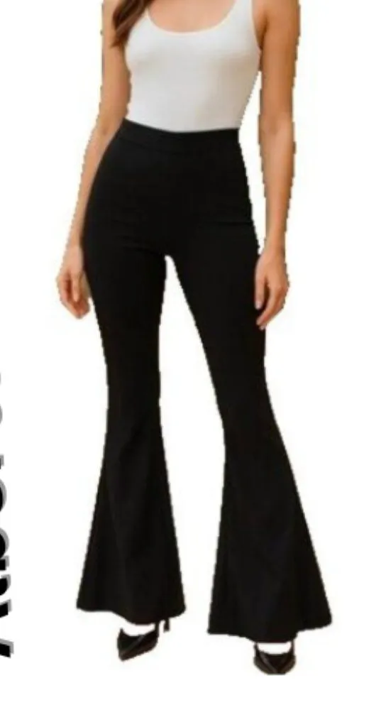 Alberto Makali tall black high-waist flared pants. Size 8/42 New With tags - Image 1