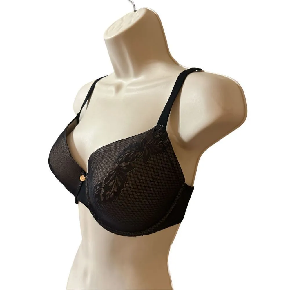 Natori Full Figure Contour Underwire Lace Bra BLACK CAFE Size 32DDD - Image 2