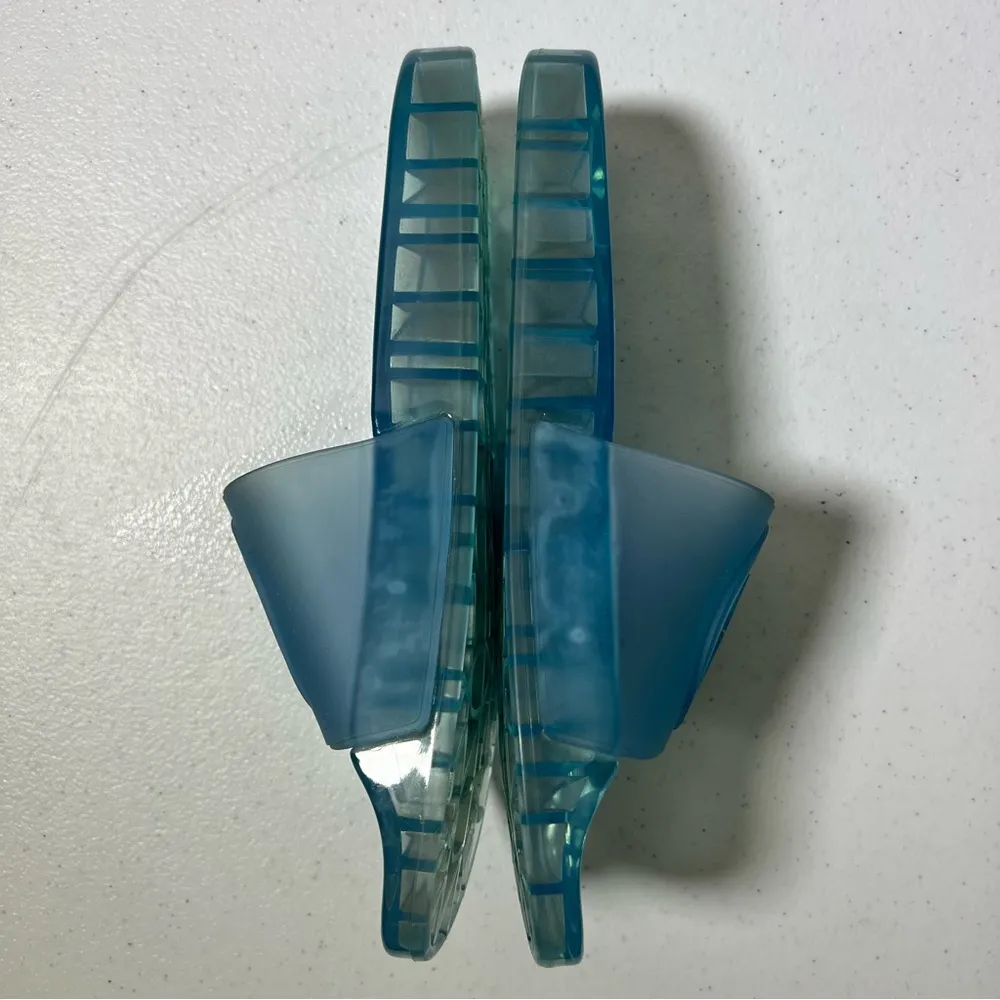 DKNY  Light Blue Rubber Slides - Image 7