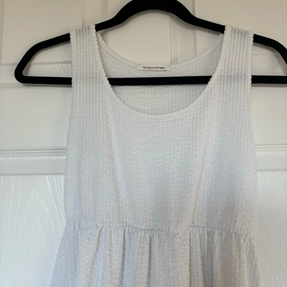 Caution To The Wind White Sundress Size Small - Image 2