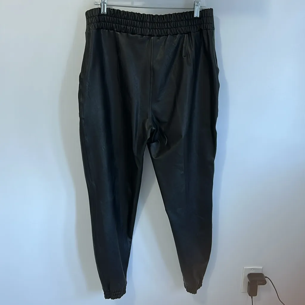 Spanx Faux Leather Joggers Black - Image 7