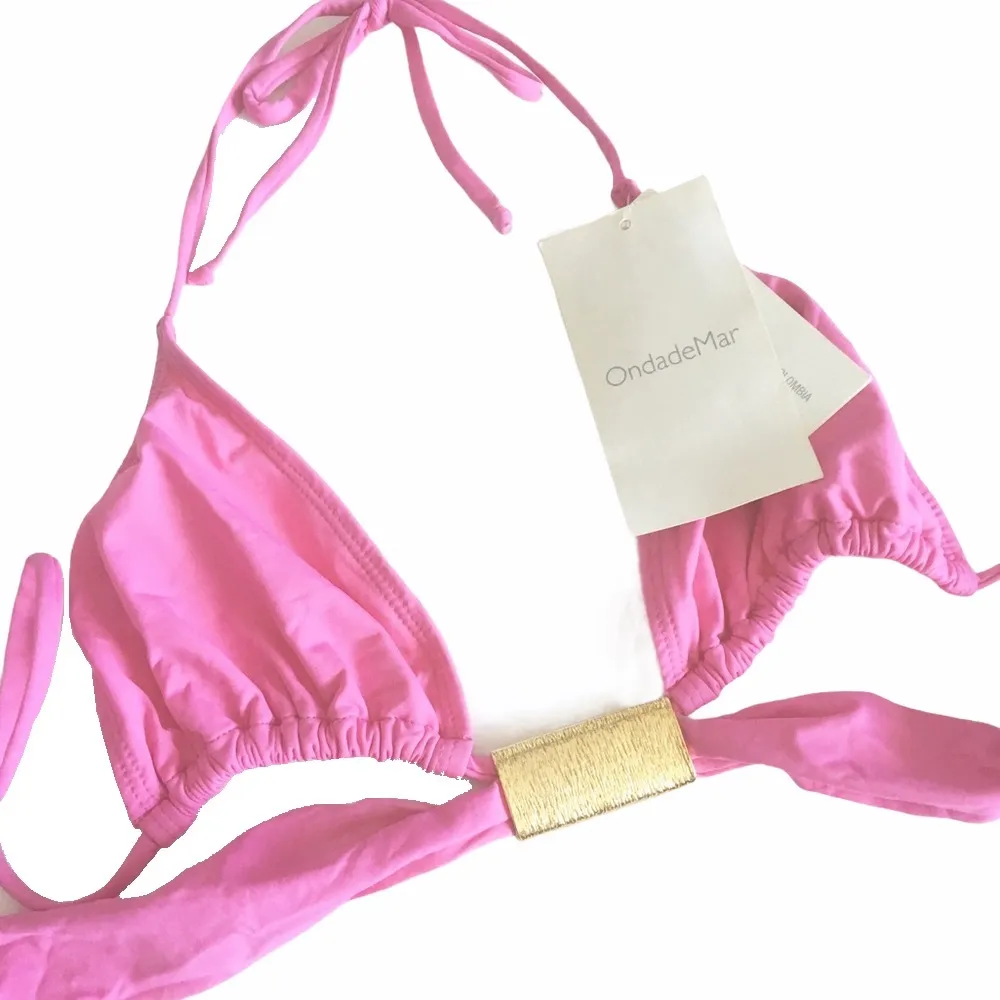 new Pink's  ϟ Triangle Top Bikini Set ϟ aso Shape Mag ϟ Gold Hardware ϟ - Image 4