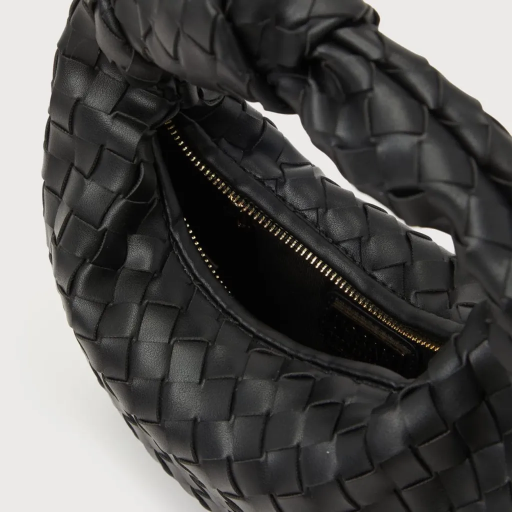 Urban Expressions Black Woven Hand Bag - Image 2