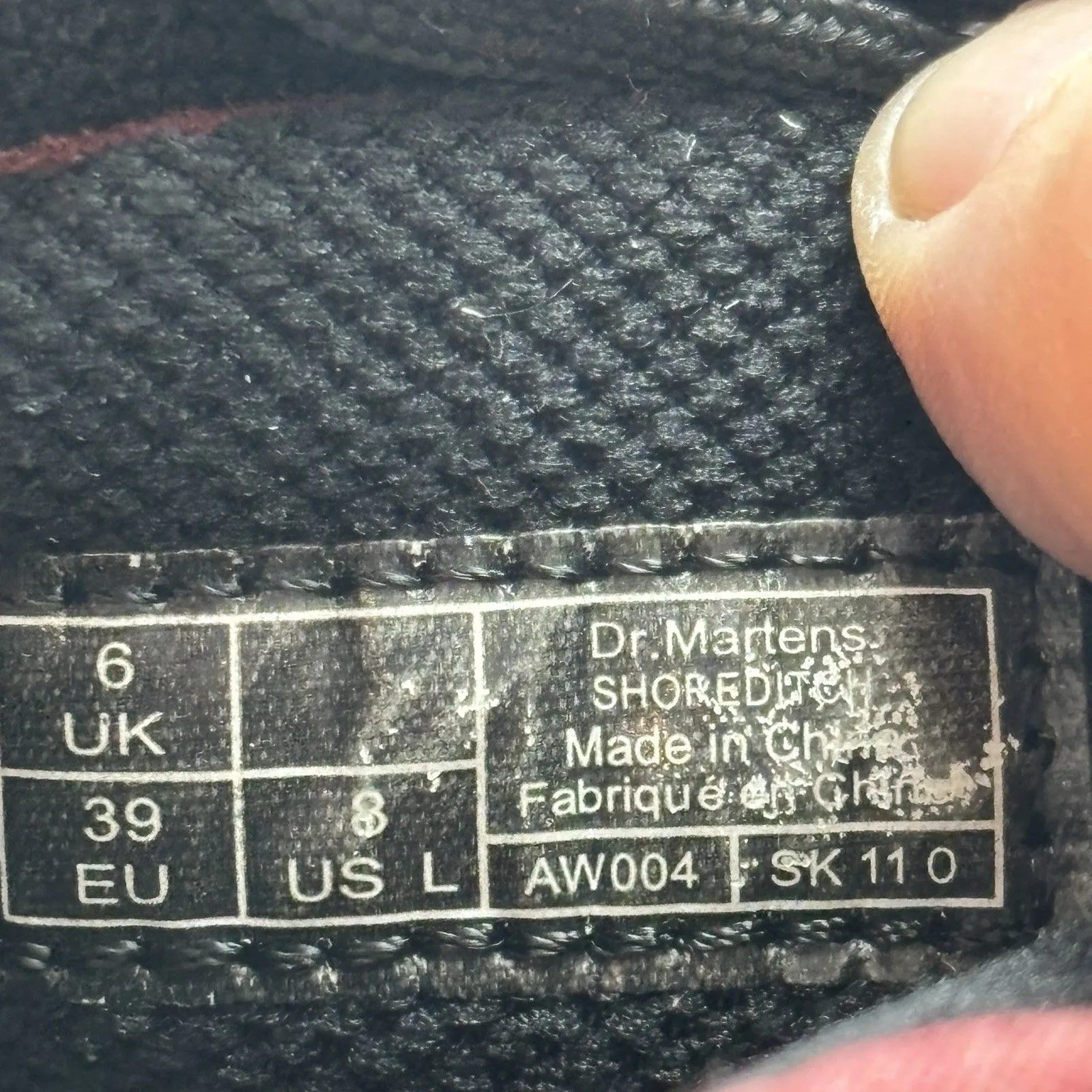 Dr. Martens Canvas Shoreditch Combat Sneakers Maroon US 8 EU 39 UK 6 AirWair EUC - Image 16