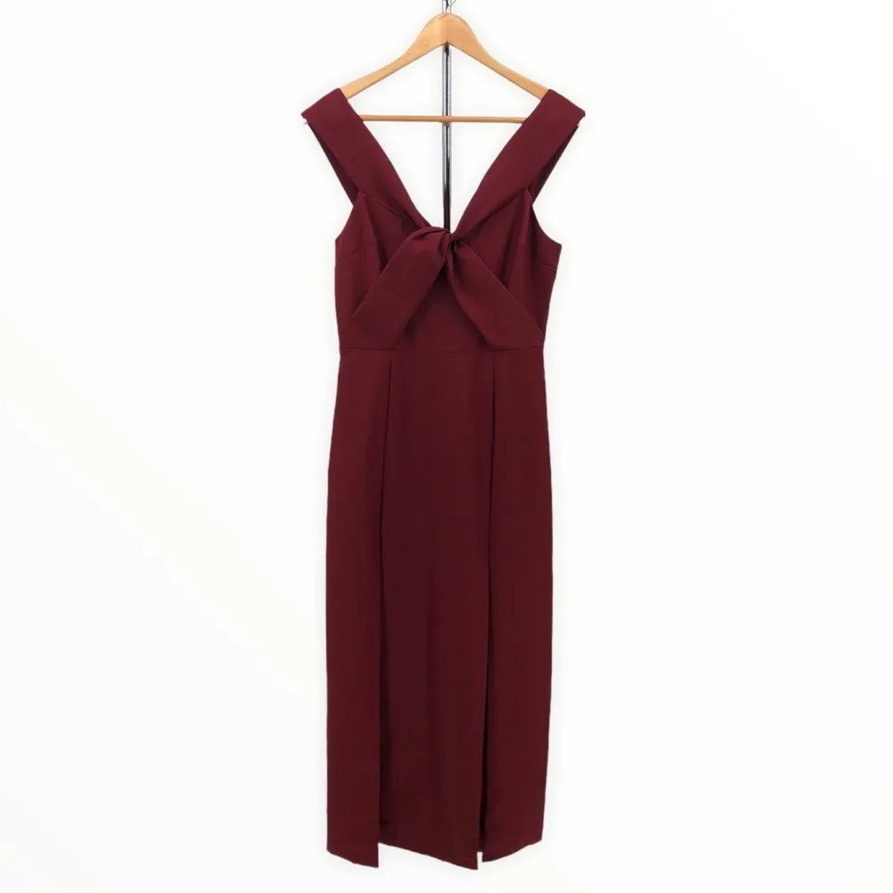NBD x Revolve Maroon Off Shoulder Corah Gown - Image 3