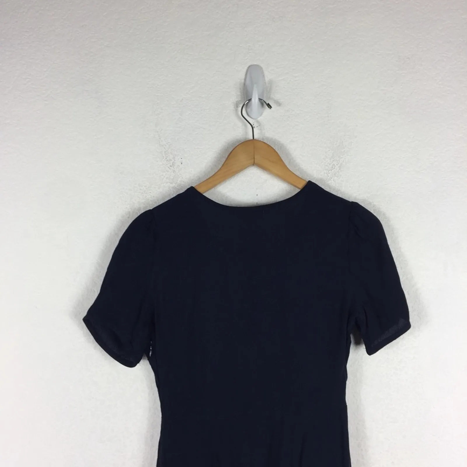 Revolve Tularosa Tallulah Blue Tassel Hem Mini Dress XS Plunge Neckline Boho - Image 14