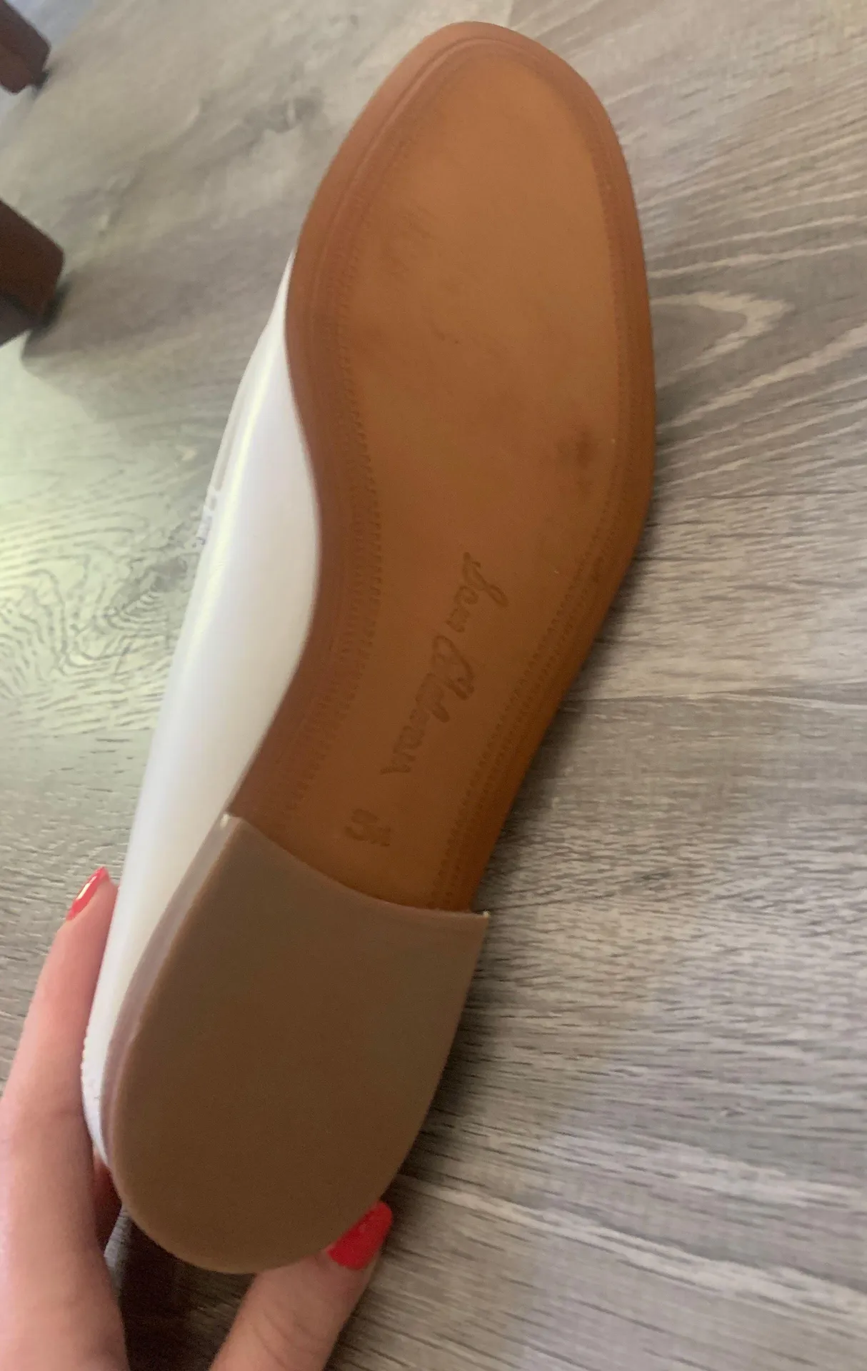 Sam Edelman White Leather Slip On Loafers - Image 4