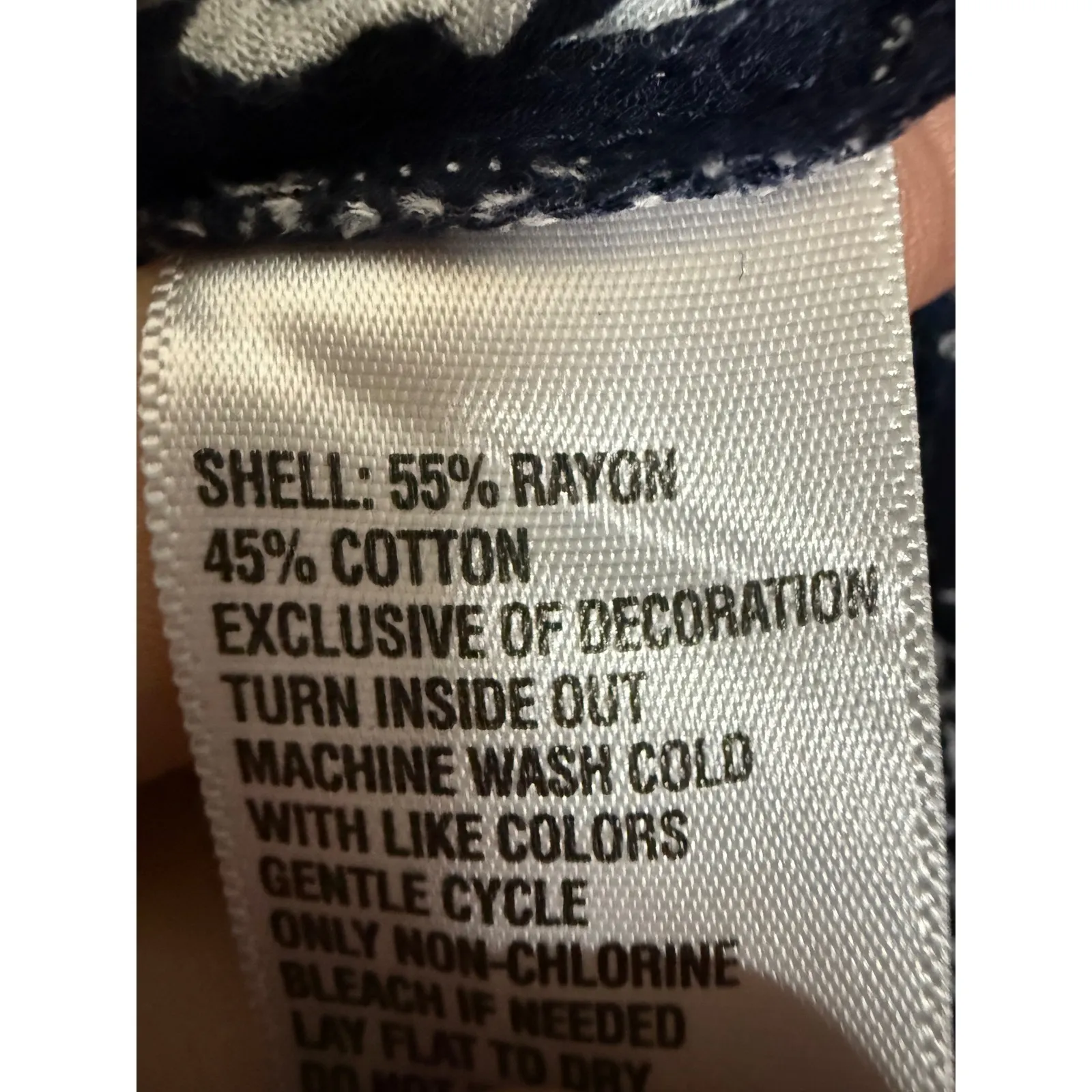 Crown & Ivy Cold‑Shoulder Tiered Blouse Top Size M – Blue Seahorse Print - Image 6