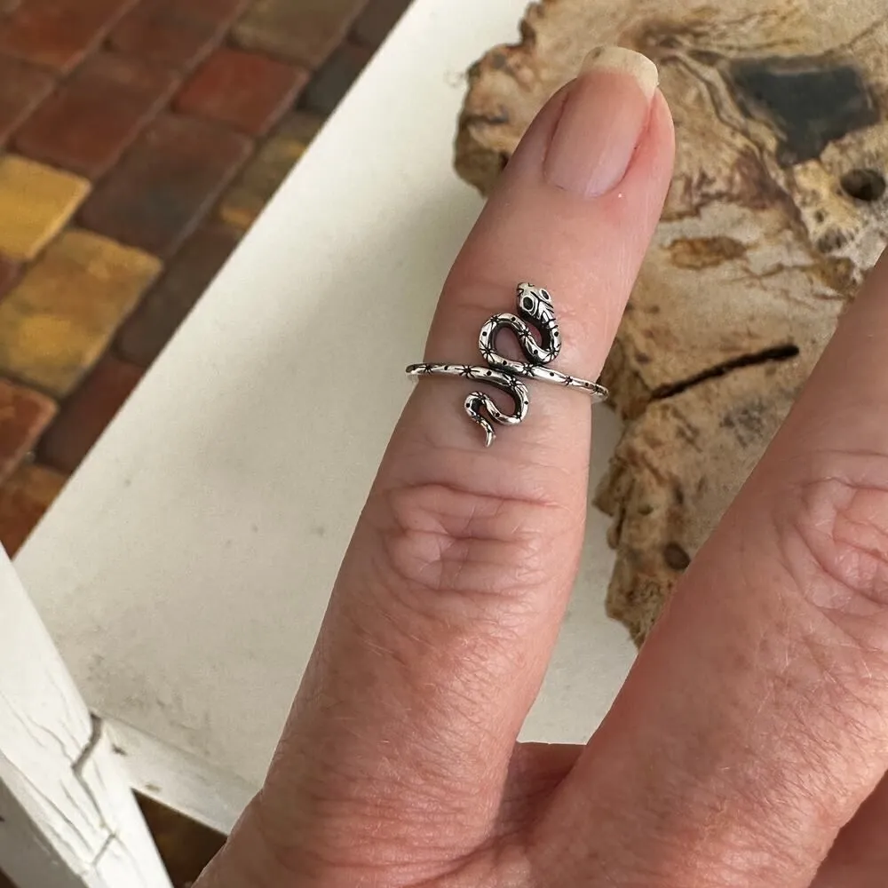 Snake Sterling Silver Toe Ring Silver - Image 2