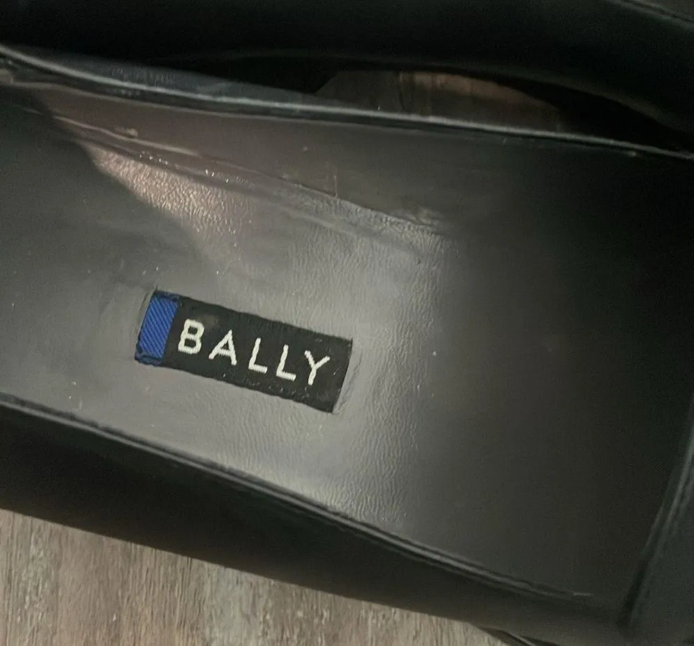 Bally Leather Black Square toe Loafers Size 8 - Image 9