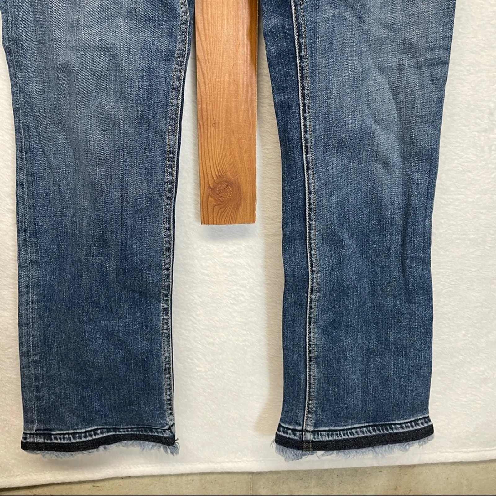 Rag & Bone Hana High Rise Slim Fit Cropped Bootcut Fringe Hem Jeans Size 26‎ - Image 3