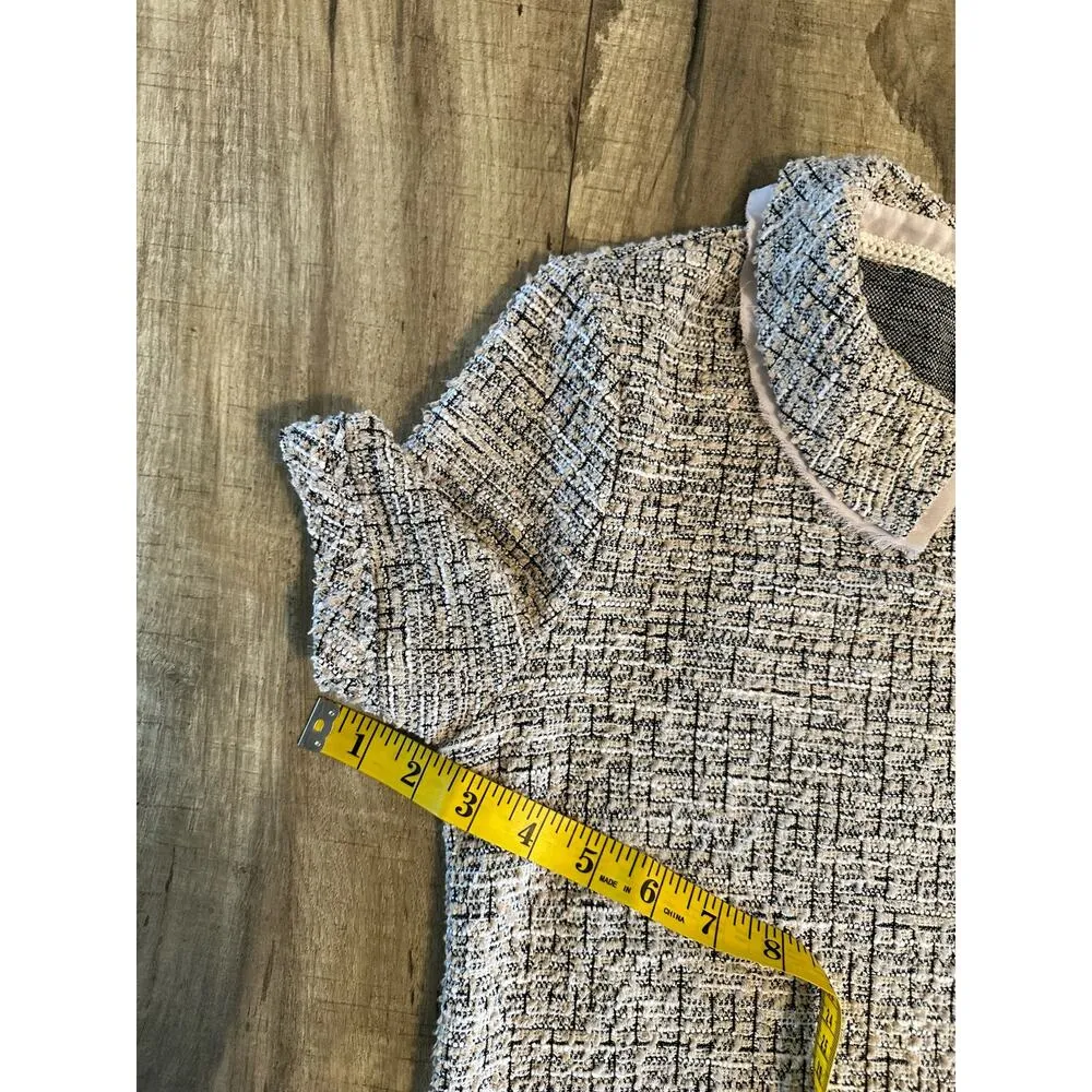 Postmark by  Women’s Tweed Thornburgh Pink Tan Top Shirt Blouse XS - Image 5