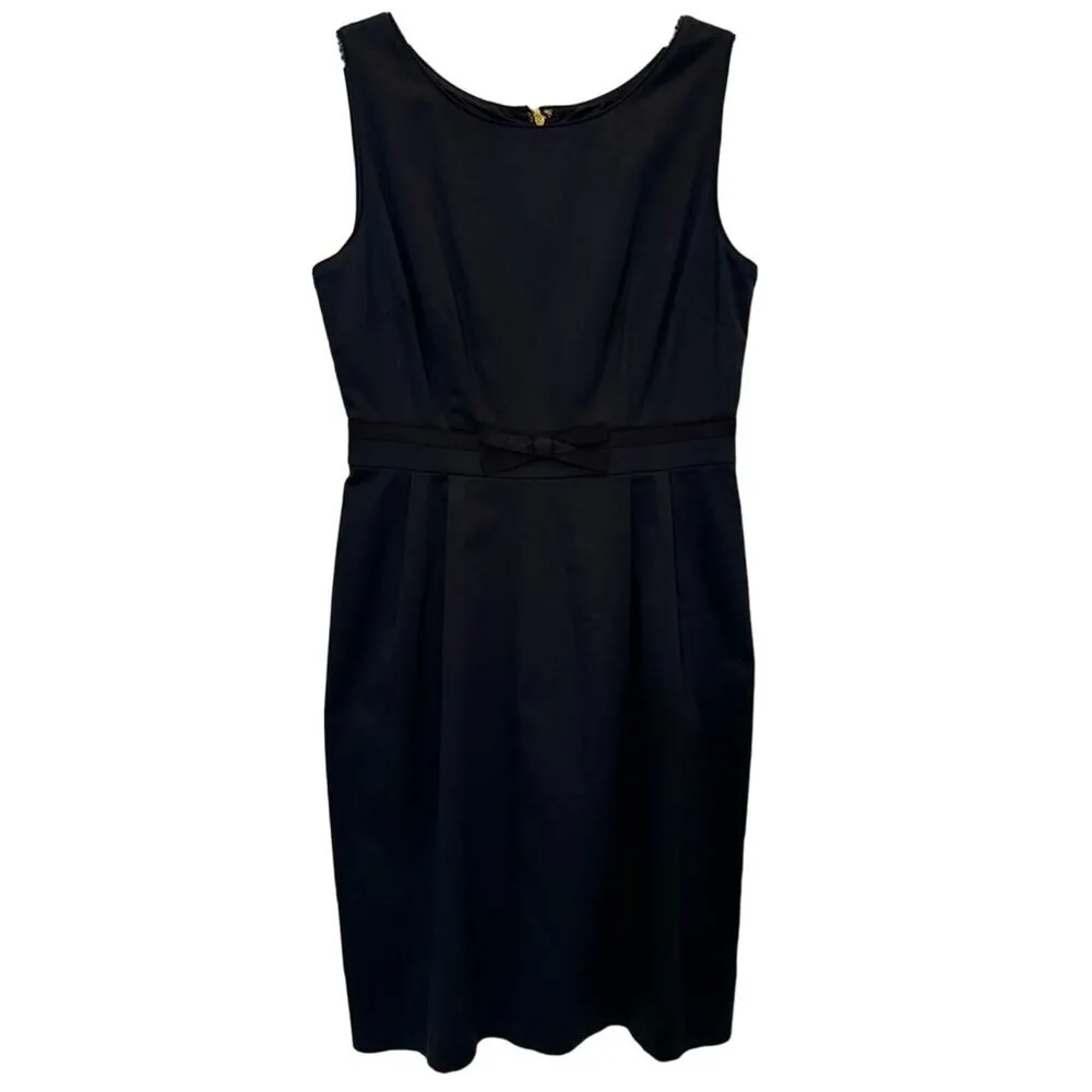Kate Spade Black Sleeveless Bow Waist Sheath Dress Size 4 - Image 2