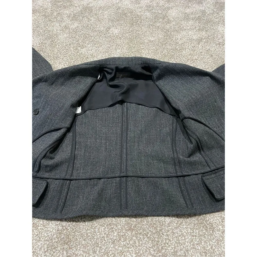 Narciso Rodriguez Italy Black/Grey Wool blend Blazer Jacket size 8 Black - Image 10