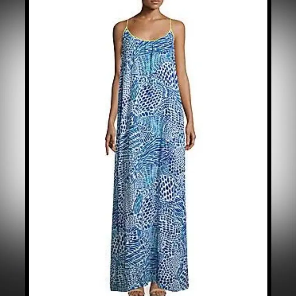 Lilly Pulitzer Kendra Maxi Dress in Brilliant Blue Tang. Size S/M. - Image 2