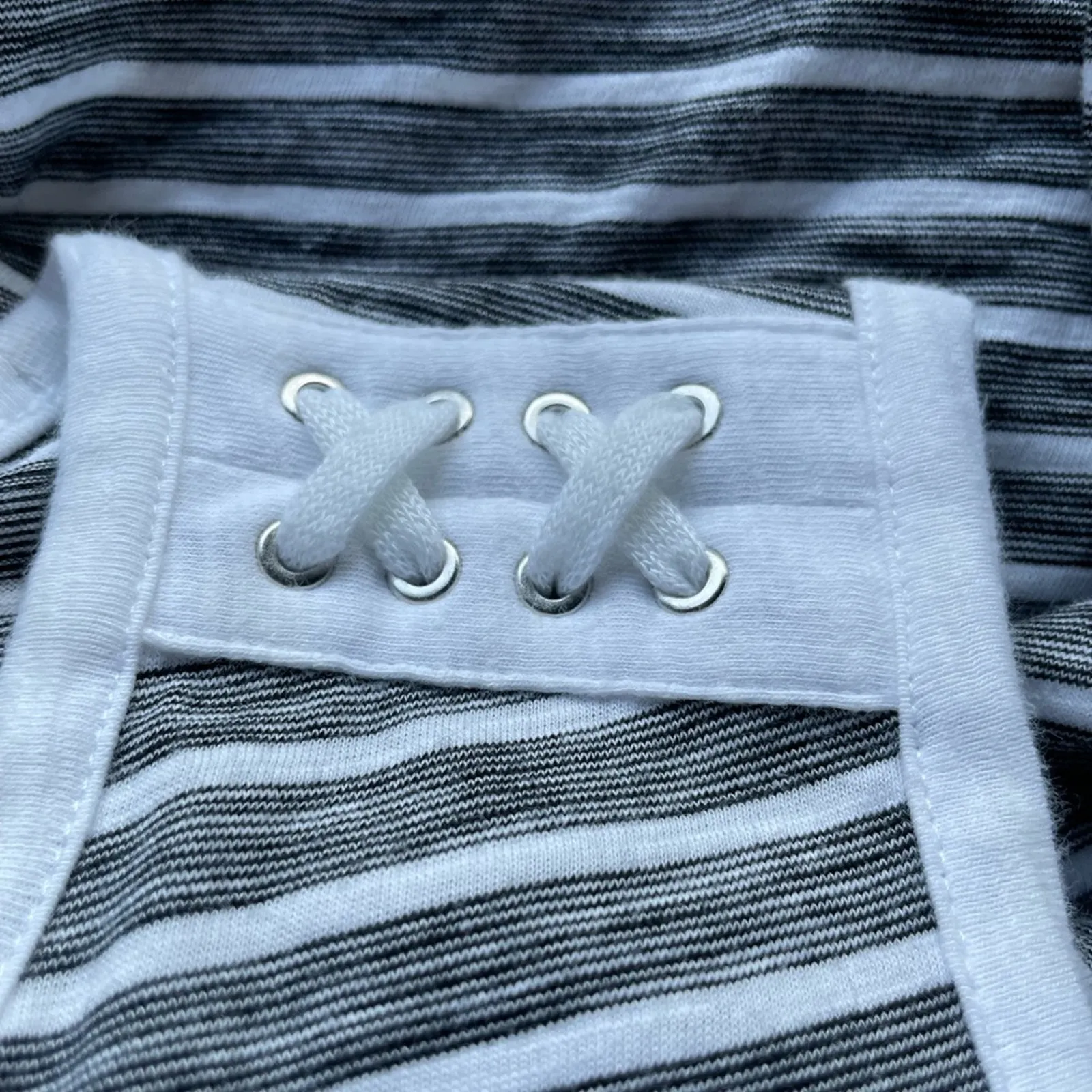 Lauren Ralph Lauren Black and White striped asymmetrical midi dress - Image 5