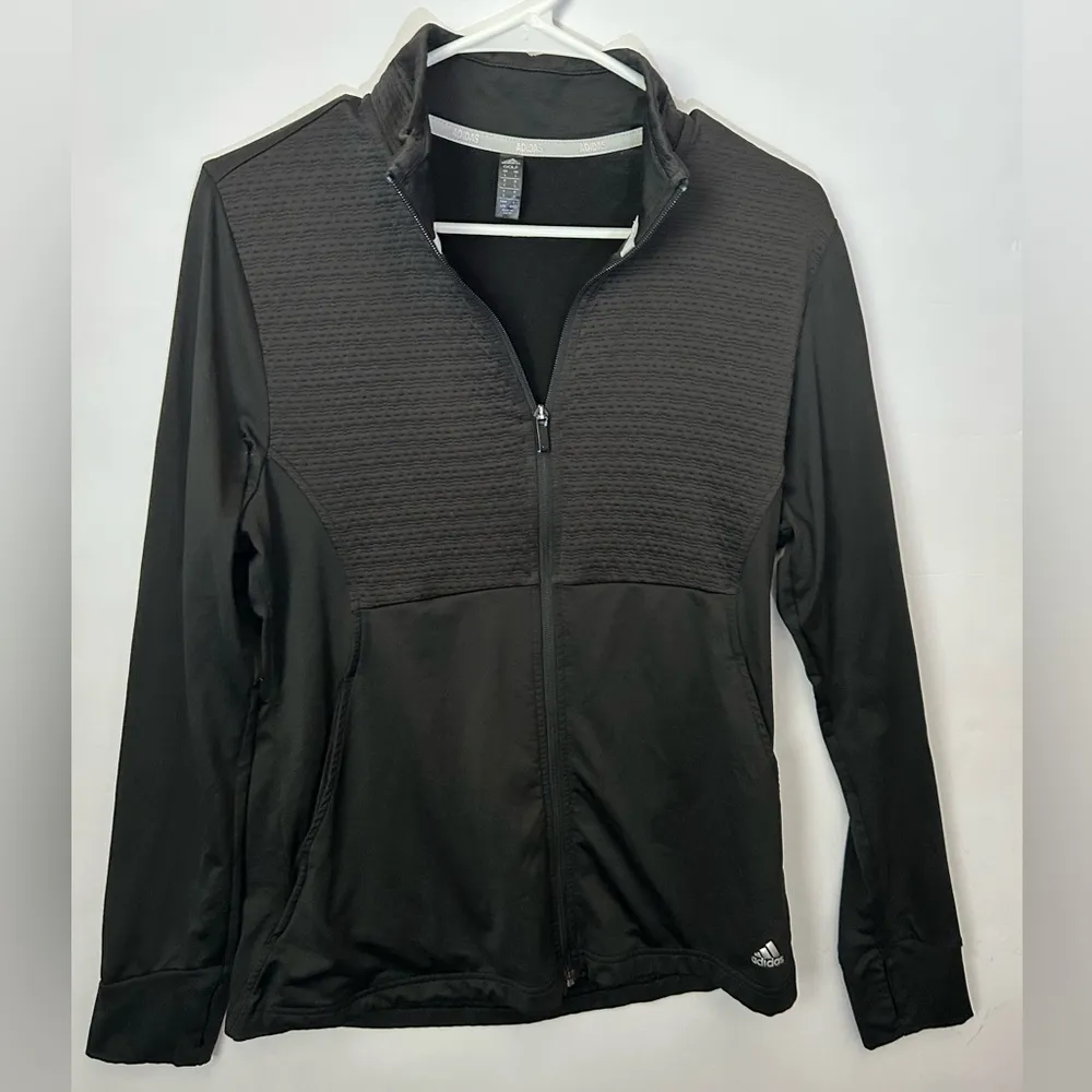 Adidas Women's COLD.RDY Full Zip Golf Black Large Jacket - Image 2