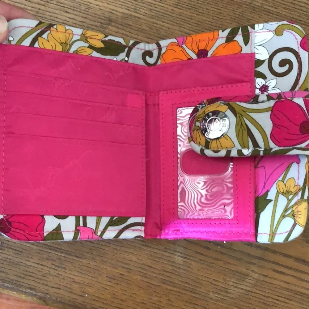 Vera Bradley garden wallet floral colorful clutch wallet small pocket book​​​ - Image 4