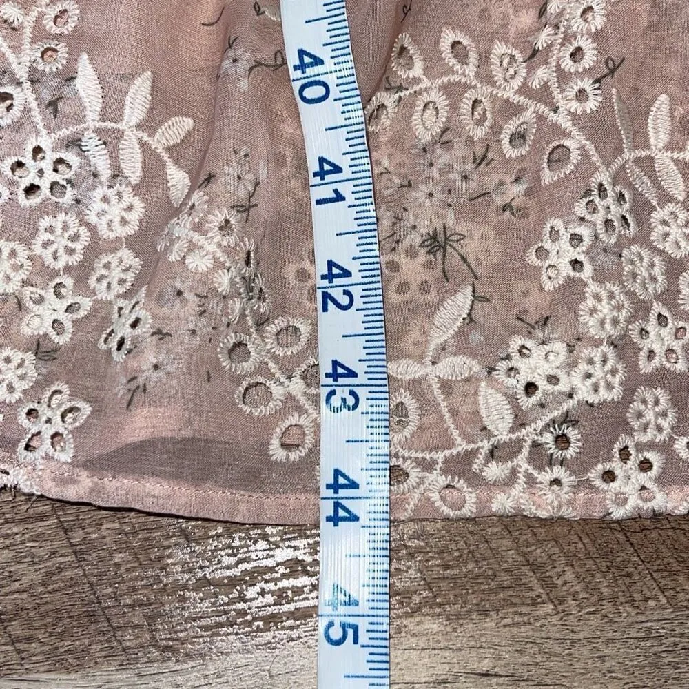 Dress the Population‎ Womens Floral Eyelet Off Shoulder Dress Blush Medium NWT - Image 14