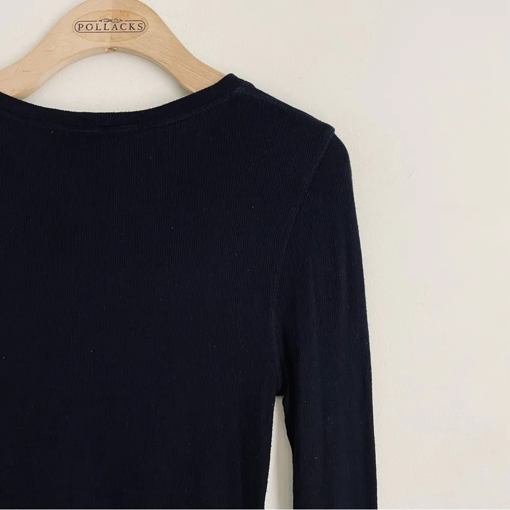 BCBG Maxazria Long Sleeve Ribbed Bodycon Dress Black size M - Image 4