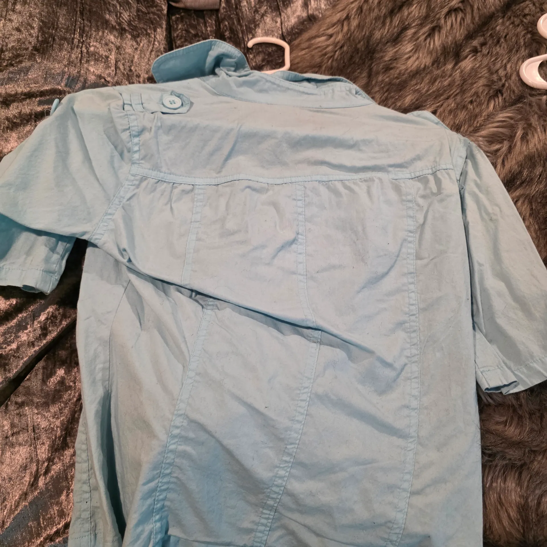 Light Blue Button Down Shirt Size M - Image 3