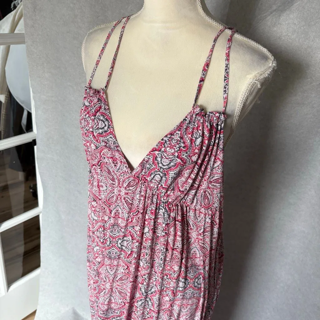 Oniell Paisley Floral Maxi Halter Sleeveless Boho Hippie Coastal Cowgirl size L - Image 3