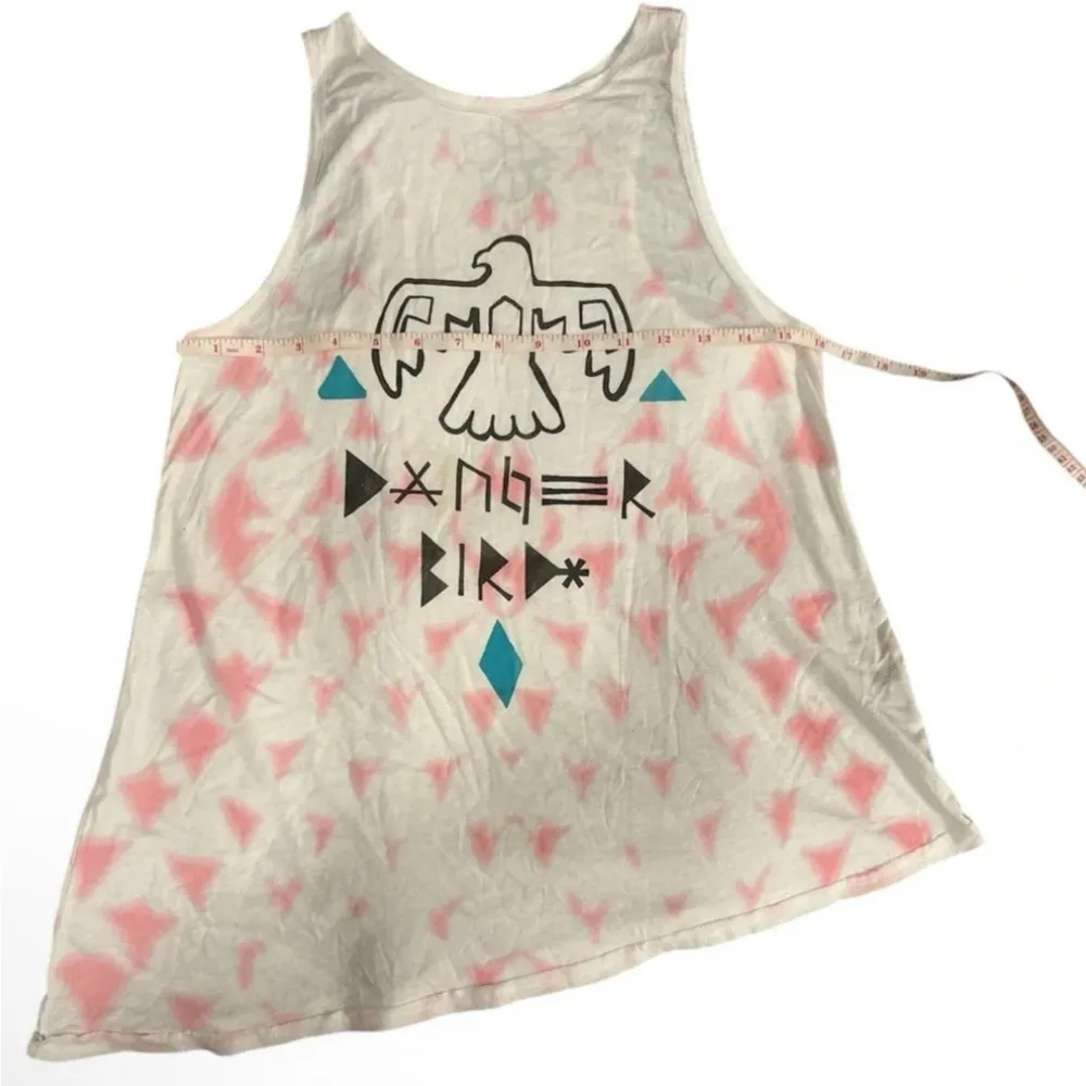 Chaser Danger Bird Women’s racerback tank top in White and Pink NWOT Size Small - Image 3