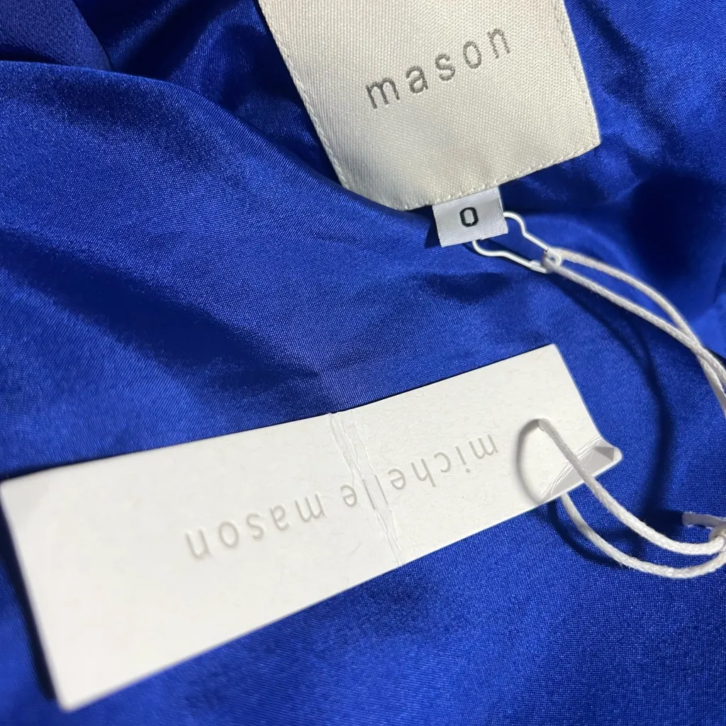 Mason blue silk mini size 0 NWT cocktail party formal date night sexy - Image 7