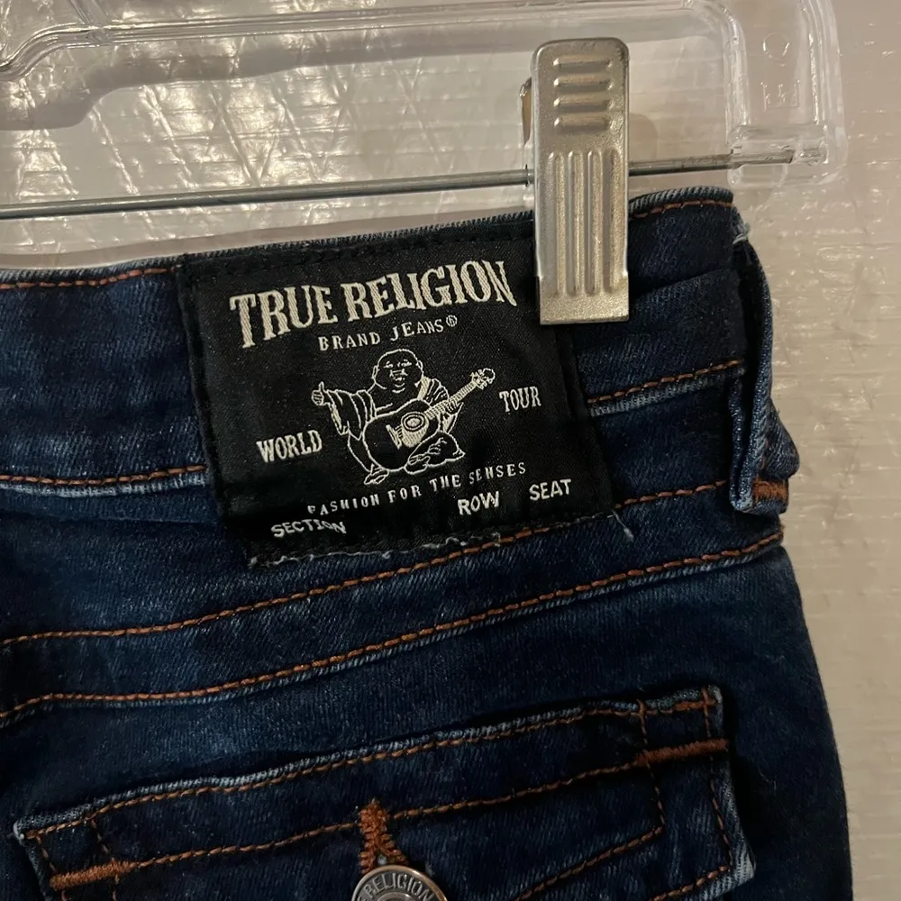 True Religion Blue Jennie Curvy Midrise Super Skinny Jeans Size 25 US - Image 7