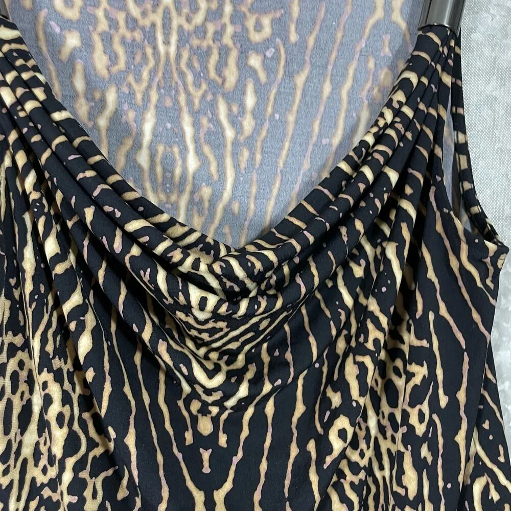 Kenneth Cole Women's Animal Print Mobwife Sleeveless Top - Size Medium - Metal - Image 3