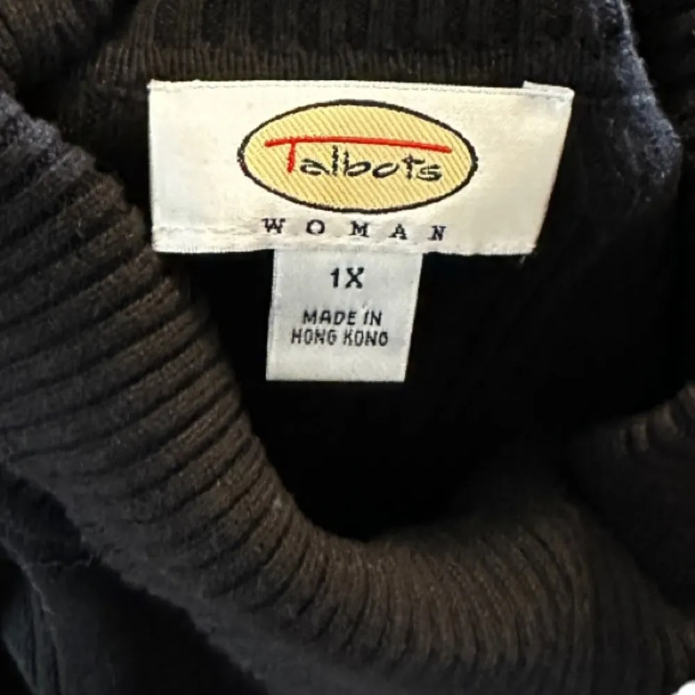 Talbot's Woman Black Turtleneck Sweater - Image 4