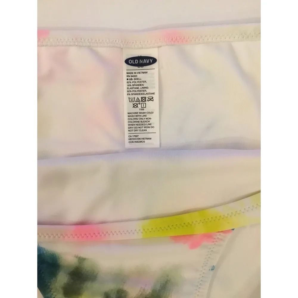 Old Navy Multi Tie-Dye Printed Bikini Swim Bottom Sz XL - Image 8