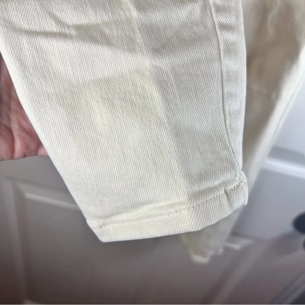 Madewell Cadet Crop Cargo Pants‎ Size 24 White - Image 11