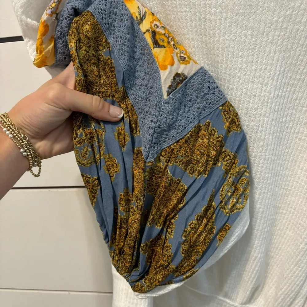 Free People Casual Clash Waffle Knit Top - Image 5